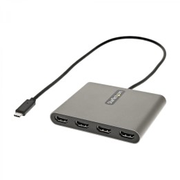 StarTech.com Adaptador USB-C a 4 Puertos HDMI - Tarjeta Gráfica y de VÍ­deo Externa - Dongle Llave USB Tipo C a 4x HDMI - 1080p