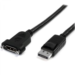 StarTech.com Cable de 91cm DisplayPort de Montaje en Panel - 4K x 2K - Cable DisplayPort 1.2 de Extensión de VÍ­deo Macho a
