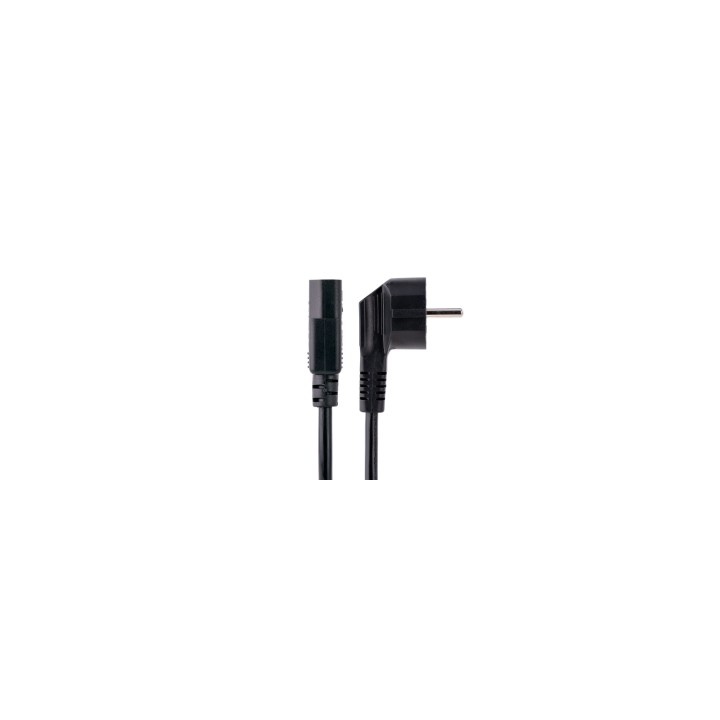 StarTech.com Cable de 1m (3 pies) de Alimentación para Ordenador, 18AWG, UE Schuko a C13, 250V 10A, Cable de Corriente, Cable