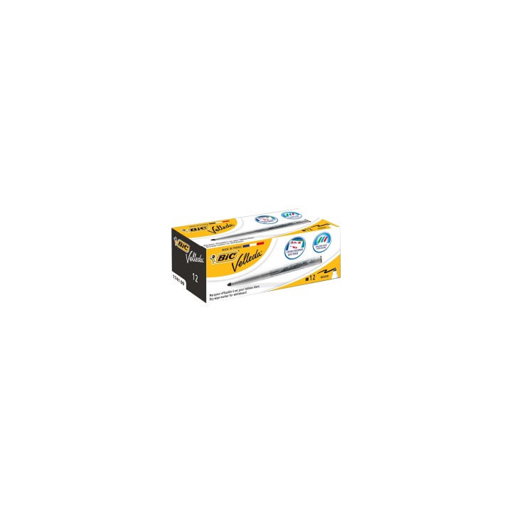 BIC Velleda 1741 marcador 1 pieza(s) Punta redonda Negro
