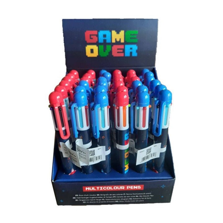 Boligrafo multicolor Game Over
