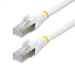 StarTech.com Cable de 7,5m de Red Ethernet CAT6a - Blanco - Low Smoke Zero Halogen (LSZH) - 10GbE - 500MHz - PoE++ de 100W -
