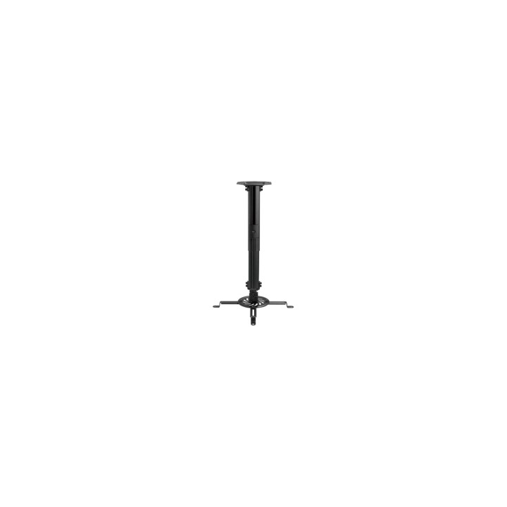 AISENS Soporte Universal Giratorio, Inclinable y Extensible de Techo para Proyector 13.5Kg, Negro
