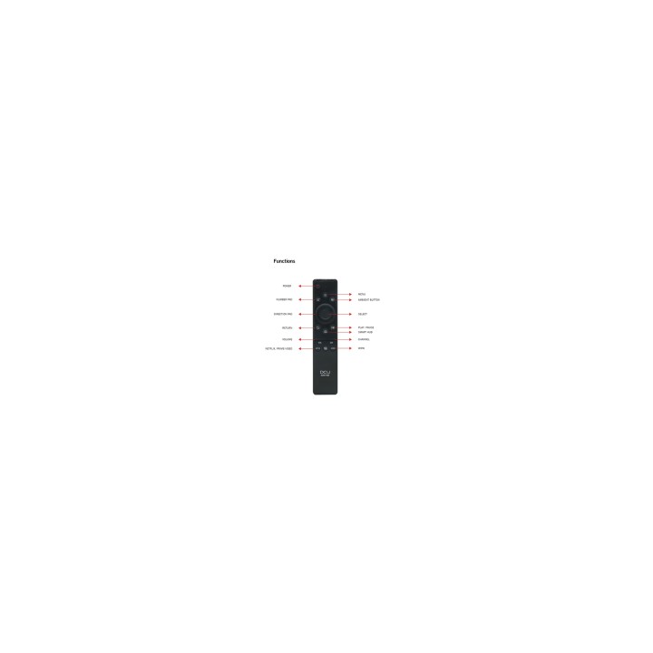 DCU Advance Tecnologic 30901090 mando a distancia RF inalámbrico TV, Sintonizador de TV, Receptor de televisión Botones