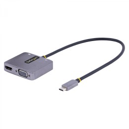 StarTech.com Adaptador de VÍ­deo USB C, Adaptador Multipuertos USB Tipo C a HDMI VGA con Salida de Audio de 3,5mm, HDR 4K a