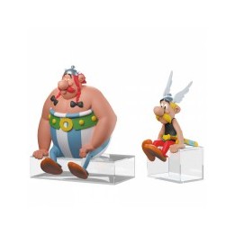 Figura Astérix y Obélix sentados 12-13.5 cms