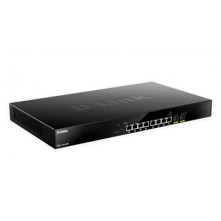 D-Link DMS-1100-10TP switch Gestionado L2 2.5G Ethernet (100/1000/2500) EnergÍ­a sobre Ethernet (PoE) 1U Negro