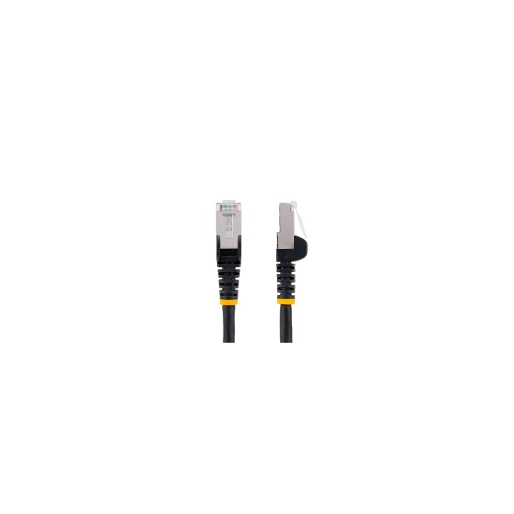 StarTech.com Cable de 7,5m de Red Ethernet CAT6a - Negro - Low Smoke Zero Halogen (LSZH) - 10GbE - 500MHz - PoE++ de 100W -