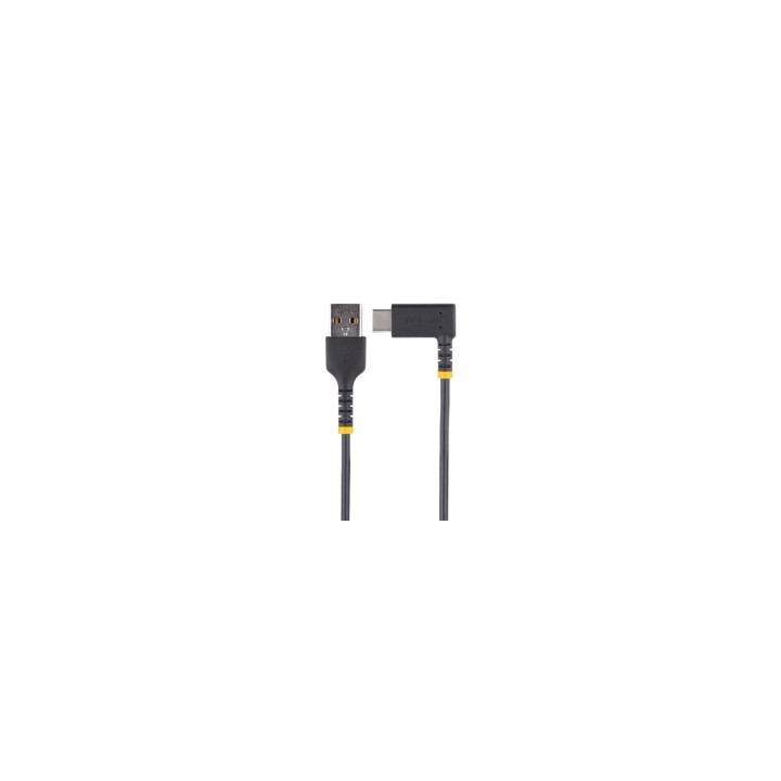 StarTech.com Cable 30cm USB A a USB C Acodado - en Íngulo Recto - Cable USB-C de Carga Rápida - de Alta Resistencia - USB 2.0