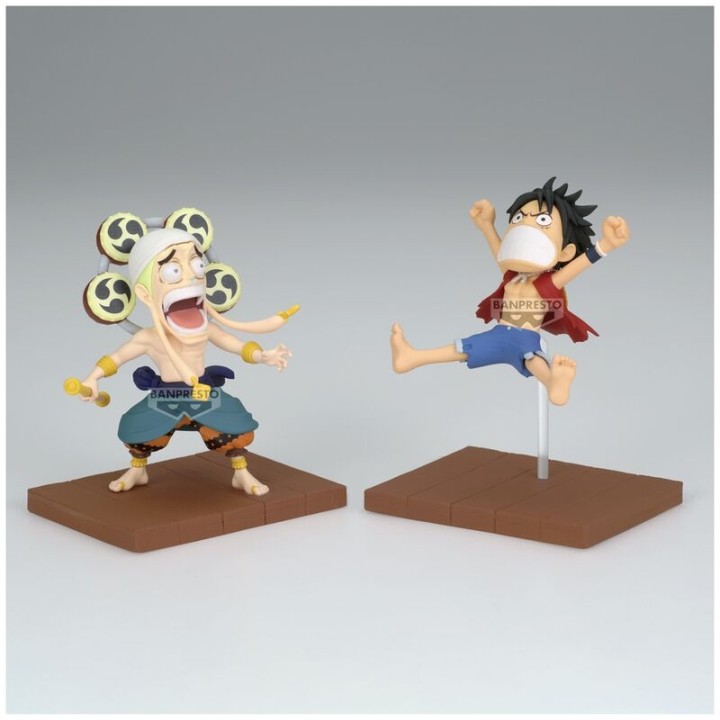 Set figuras Monkey D Luffy & Enel World Collectable One Piece 7cm