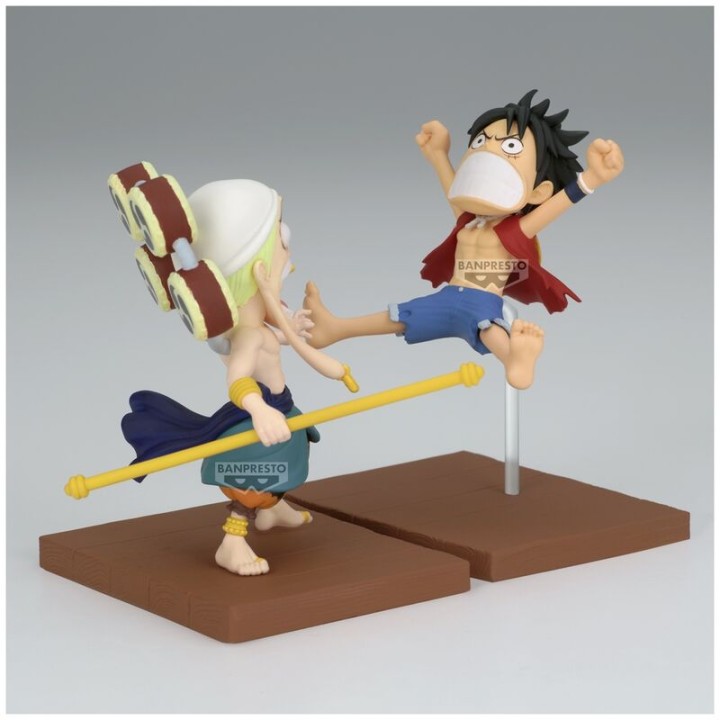 Set figuras Monkey D Luffy & Enel World Collectable One Piece 7cm