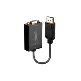 Lindy 41006 adaptador de cable de vÍ­deo 0,15 m VGA (D-Sub) DisplayPort Negro