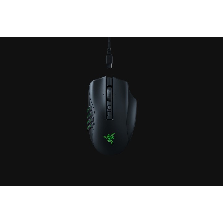 Razer Naga V2 Pro ratón mano derecha RF Wireless + Bluetooth + USB Type-C Í“ptico 30000 DPI