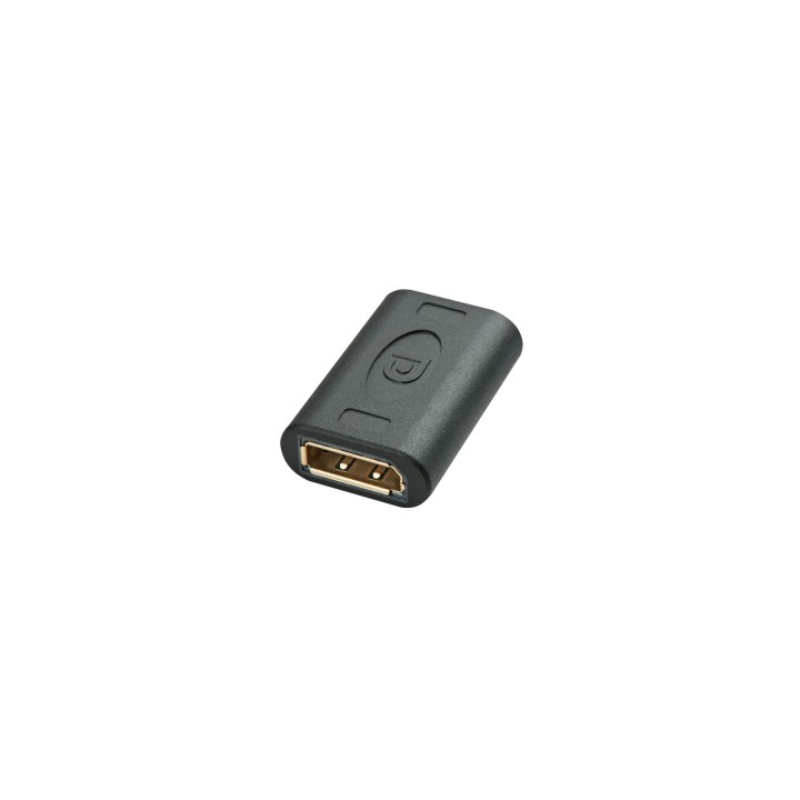 Lindy 41020 cambiador de género para cable DisplayPort Negro