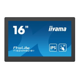 iiyama T1624MSC-B1 pantalla de señalización Panel plano interactivo 39,6 cm (15.6") IPS 450 cd / m² Full HD Negro Pantalla