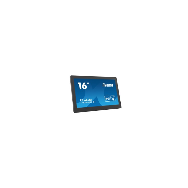 iiyama T1624MSC-B1 pantalla de señalización Panel plano interactivo 39,6 cm (15.6") IPS 450 cd / m² Full HD Negro Pantalla