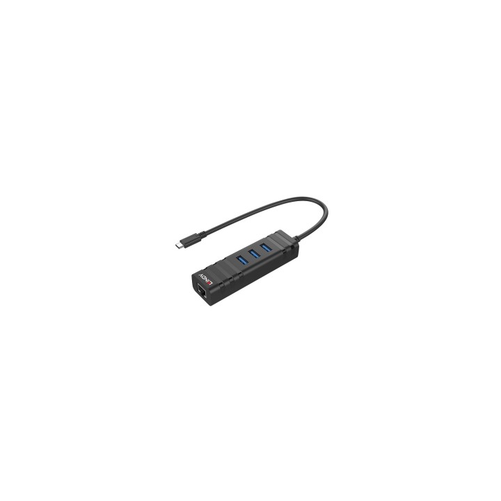 Lindy 43249 hub de interfaz USB 3.2 Gen 1 (3.1 Gen 1) Type-C 5000 Mbit/s Negro