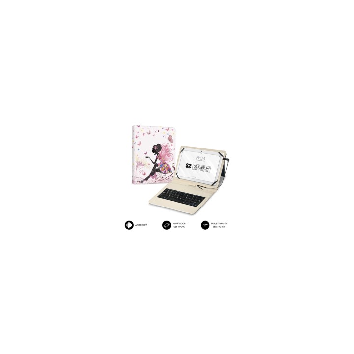 SUBBLIM SUBKT1-USB052 teclado para móvil Multicolor MicroUSB QWERTY Español