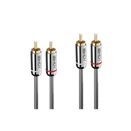 Lindy 35345 cable de audio 1 m 2 x RCA Antracita