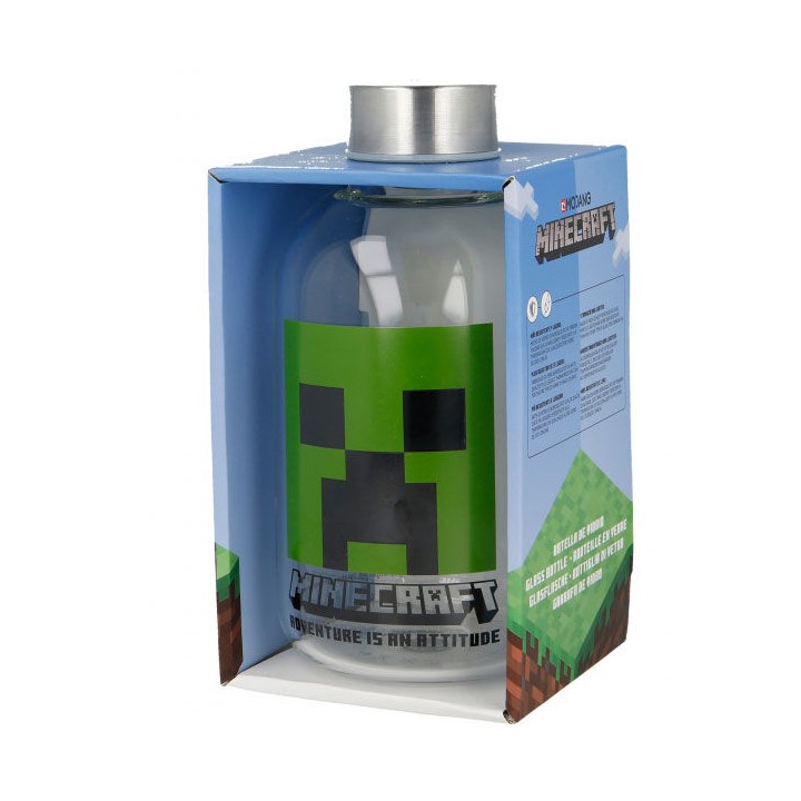 Botella cristal Minecraft 620ml