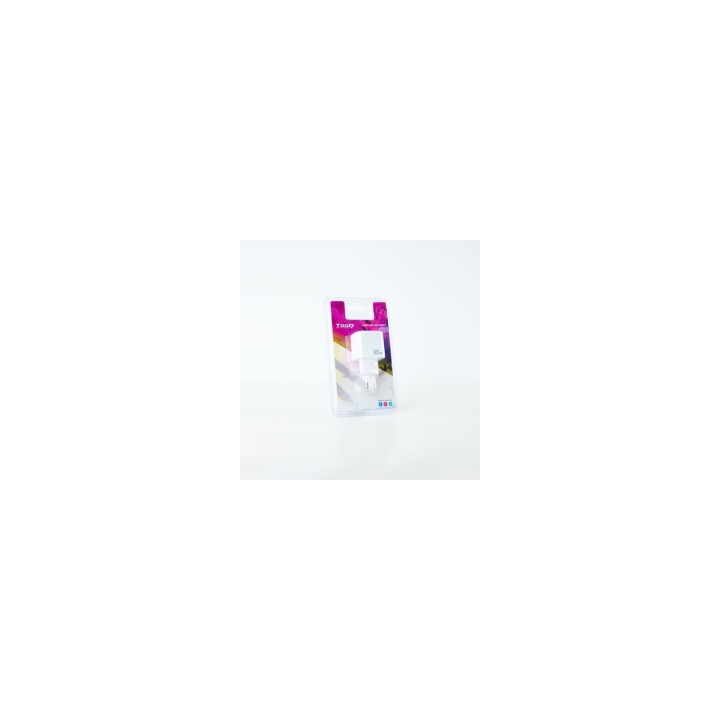 TooQ Cargador de Pared GaN USB-C/PD + USB-A/QC 30W, Blanco