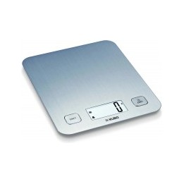 Kubo Báscula de Cocina Digital, Pantalla LCD, Alta Precisión 5 kg, Batería Incluida, Gris