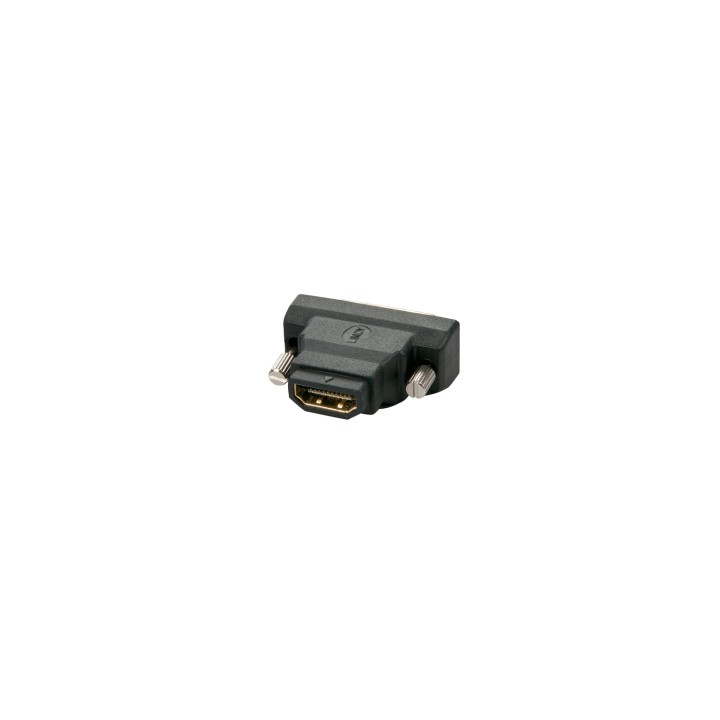 Lindy 41228 cambiador de género para cable HDMI-A FM DVI-D M Negro