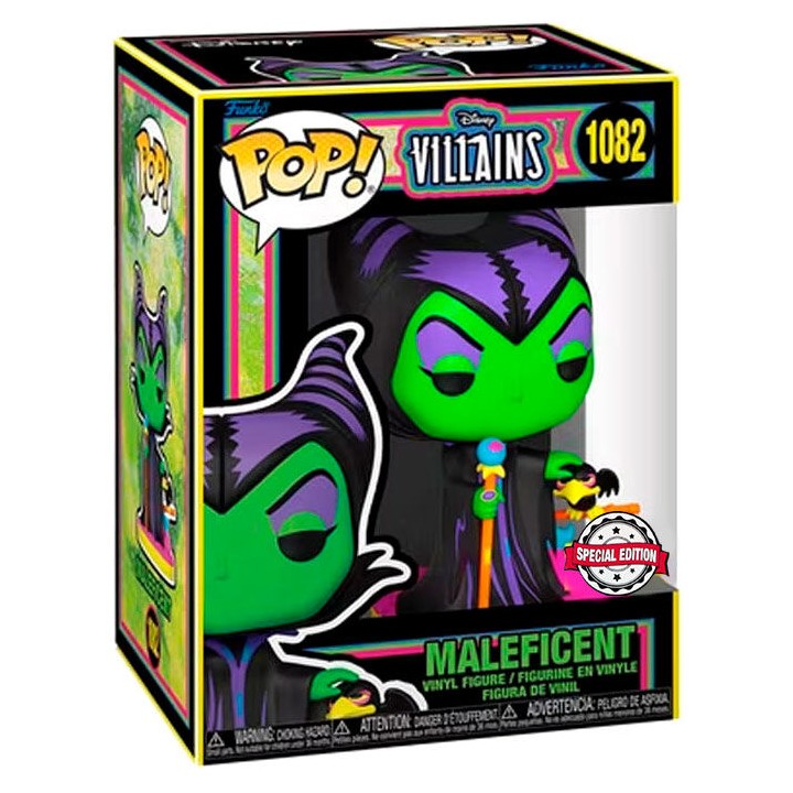 Figura POP Disney Villains Maleficent Black Light Exclusive