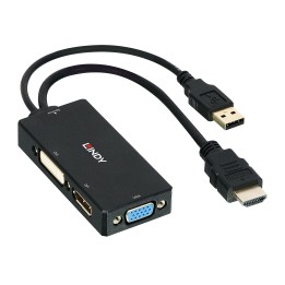Lindy 38182 adaptador de cable de vÍ­deo 0,15 m Negro