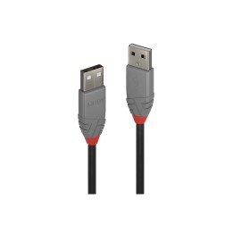 Lindy 36692 cable USB 1 m USB 2.0 USB A Negro, Gris