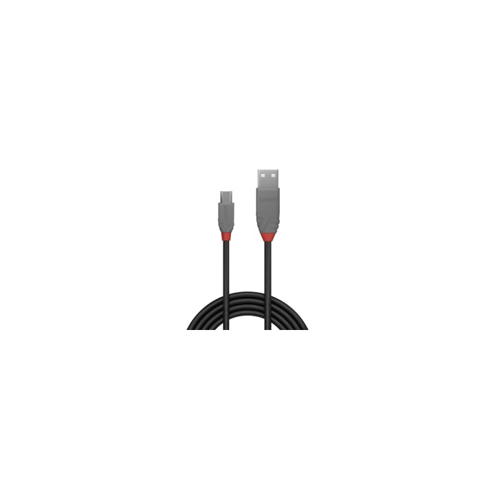 Lindy 36735 cable USB 5 m USB 2.0 USB A Micro-USB B Negro, Gris