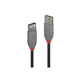 Lindy 36701 cable USB 0,5 m USB 2.0 USB A Negro, Gris