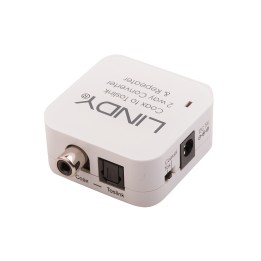 Lindy 70411 cambiador de género para cable Toslink RCA Blanco