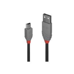 Lindy 36724 cable USB 3 m USB 2.0 USB A Mini-USB B Negro