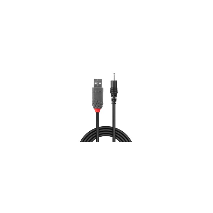 Lindy 70265 cable de transmisión Negro 1,5 m USB A EIAJ-01 (2.5 mm, 0.7 mm)