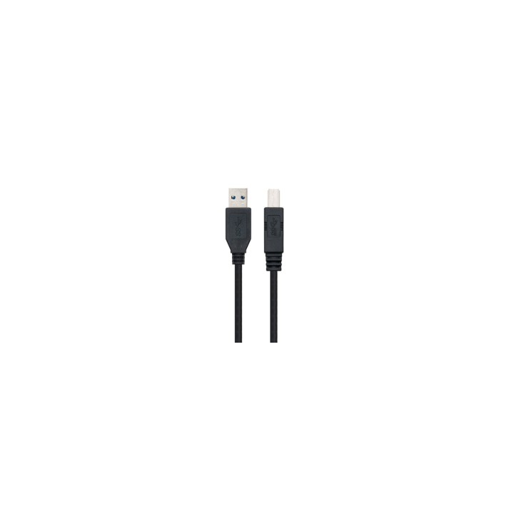 Nanocable 10.01.0802-BK cable USB 2 m USB 3.2 Gen 1 (3.1 Gen 1) USB A USB B Negro