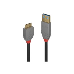Lindy 36768 cable USB 3 m USB 3.2 Gen 1 (3.1 Gen 1) USB A Micro-USB B Negro