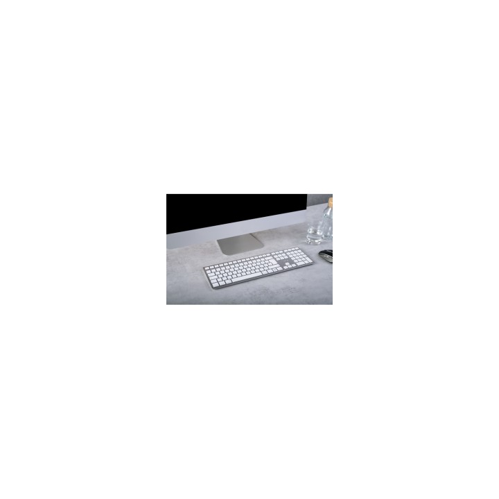 CHERRY KW 9100 SLIM FOR MAC teclado USB + Bluetooth QWERTZ Alemán Plata