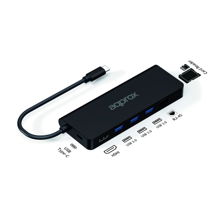 Approx Adaptador APPC53 8 EN 1 USB Type-C