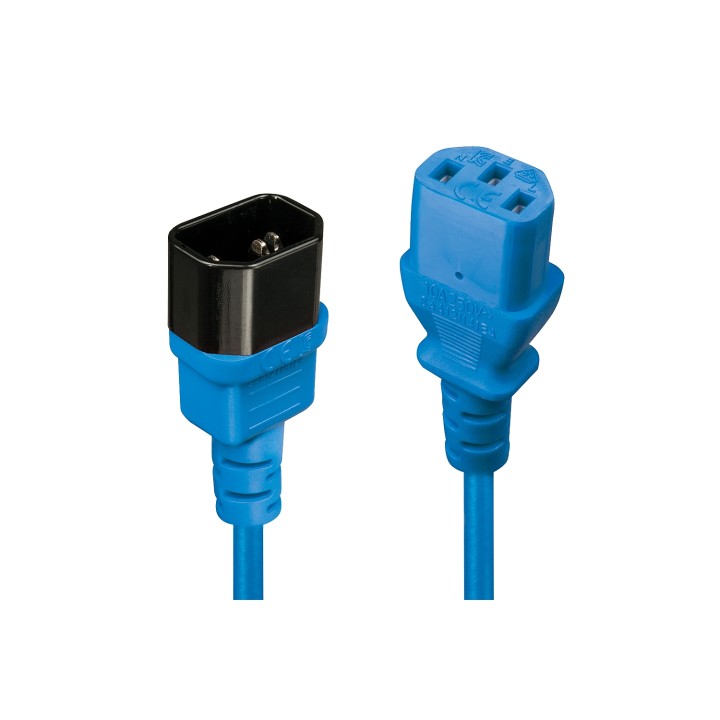 Lindy 30470 cable de transmisión Azul 0,5 m C14 acoplador C13 acoplador