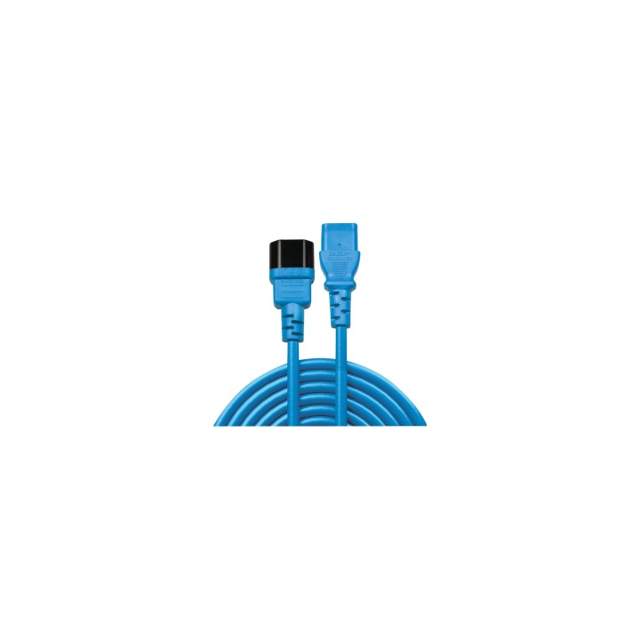 Lindy 30470 cable de transmisión Azul 0,5 m C14 acoplador C13 acoplador