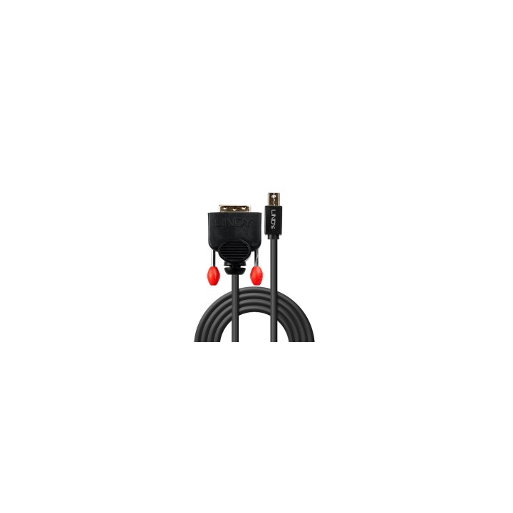 Lindy 41952 adaptador de cable de vÍ­deo 2 m Mini DisplayPort DVI-D Negro