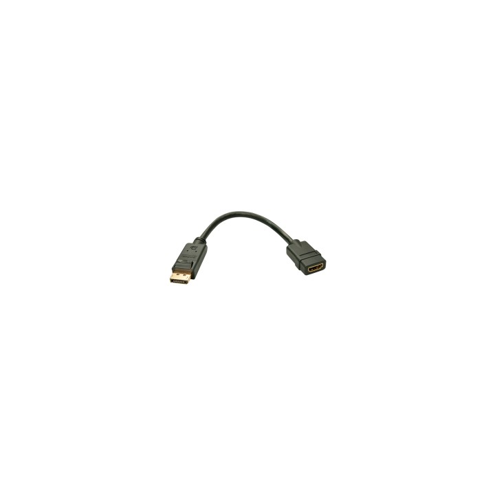 Lindy 41005 adaptador de cable de vÍ­deo 0,15 m DisplayPort HDMI Negro