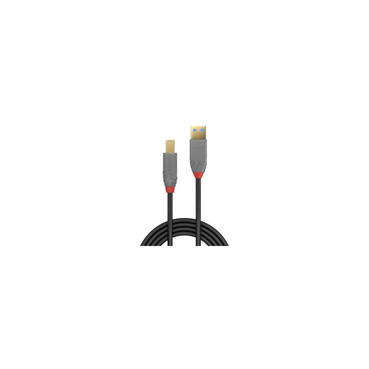 Lindy 36740 cable USB 0,5 m USB 3.2 Gen 1 (3.1 Gen 1) USB A USB B Negro