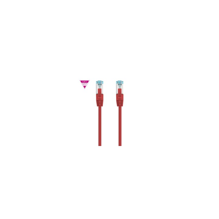 Nanocable Cable de Red Cat.7 600MHZ LSZH SFTP PIMF AWG26, Rojo, 25 cm