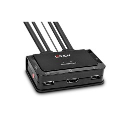 Lindy 42340 interruptor KVM Negro