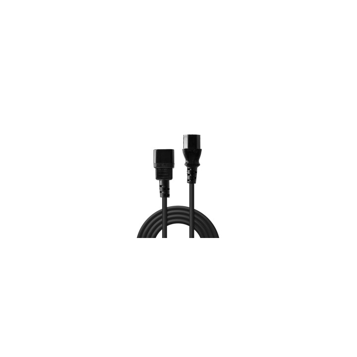 Lindy 30321 cable de transmisión Negro 1 m C14 acoplador C13 acoplador