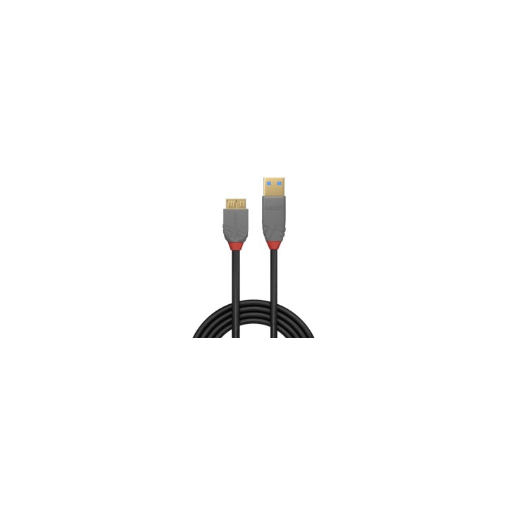 Lindy 36765 cable USB 0,5 m USB 3.2 Gen 1 (3.1 Gen 1) USB A Micro-USB B Negro