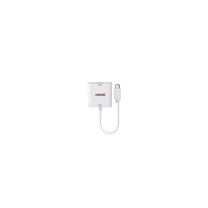 Lindy 43355 adaptador de cable de vÍ­deo USB Tipo C VGA (D-Sub) Blanco
