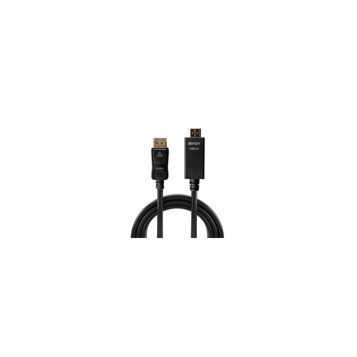 Lindy 36921 adaptador de cable de vÍ­deo 1 m DisplayPort HDMI tipo A (Estándar) Negro